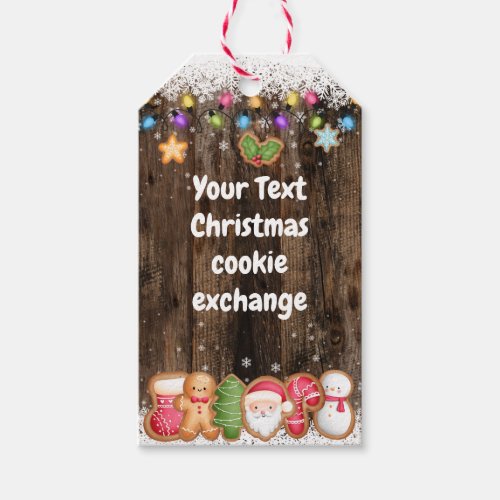 Christmas Cookie Exchange Custom Gift Tags