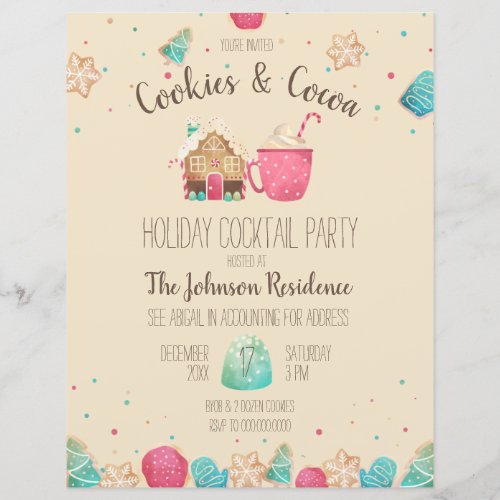 Christmas Cookie Exchange Cute Party Flyer