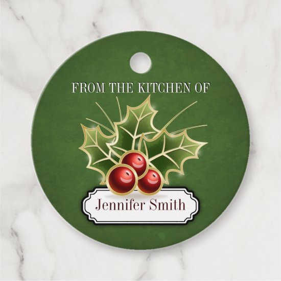 Christmas Cookie Exchange Double sided green Tag
