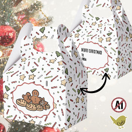 Christmas Cookie Exchange Festive Sprinkles Favor Boxes