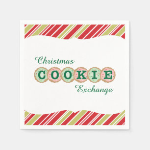 Christmas Cookie Exchange Frosted Cookies Paper Napkins