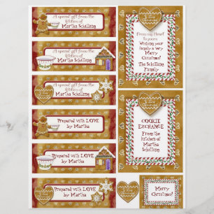 Christmas Cookie Exchange Gift Tags Personalized Flyer