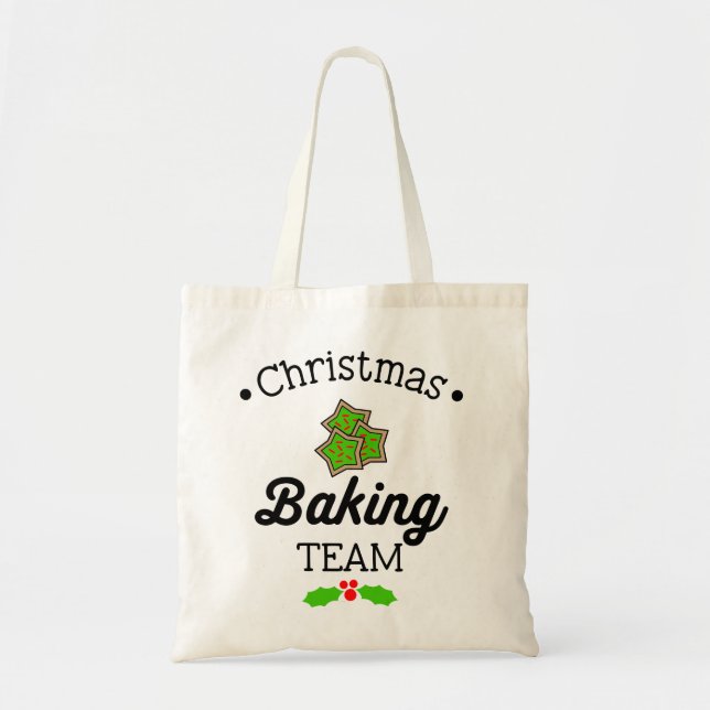 christmas cookie exchange ginger snap baking team tote bag (Front)