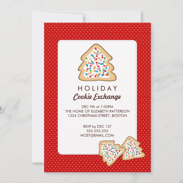 Christmas Cookie Exchange Holiday Party Invitation (Front)