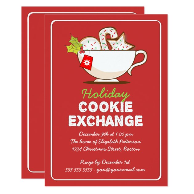 Christmas Cookie Exchange Holiday Party Invitation