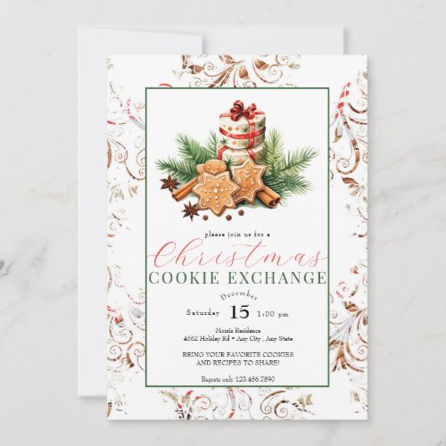 Christmas Cookie  Exchange  Invitation