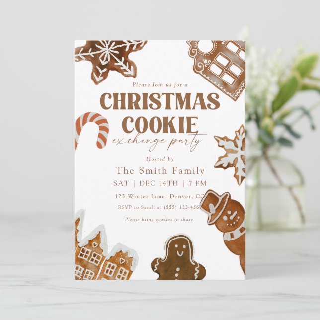 Christmas Cookie Exchange Invitation (Standing Front)