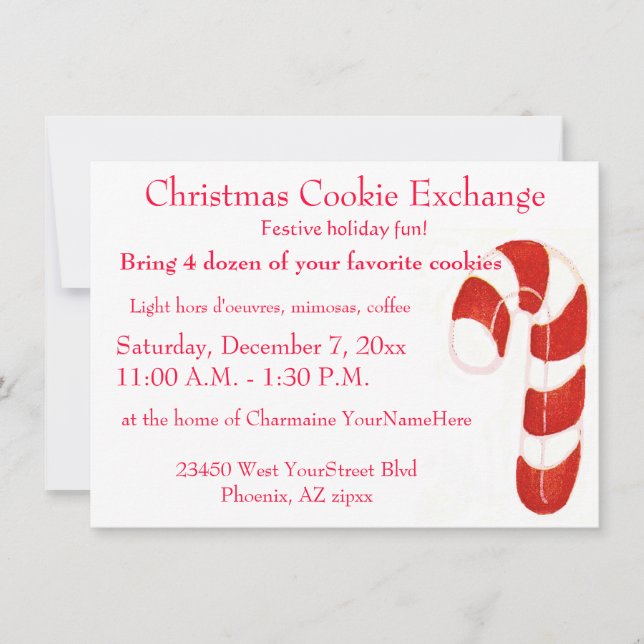 Christmas Cookie Exchange Invitation (Front)