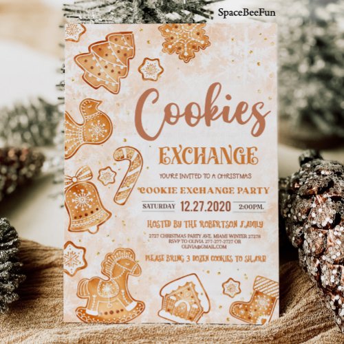 Christmas cookie exchange invitation Holiday cooki