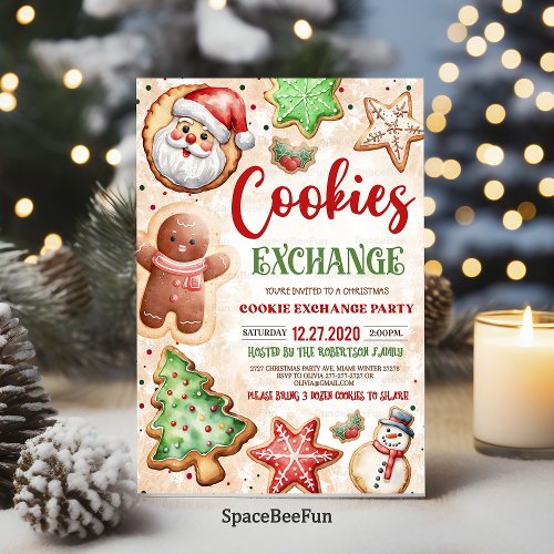Christmas cookie exchange invitation Holidy