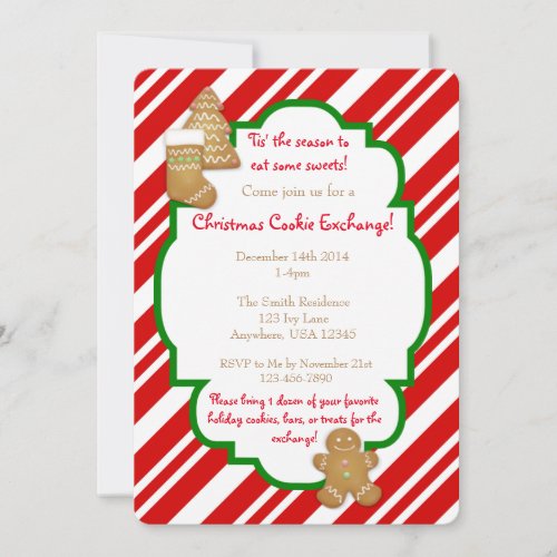 Christmas Cookie Exchange Invitations