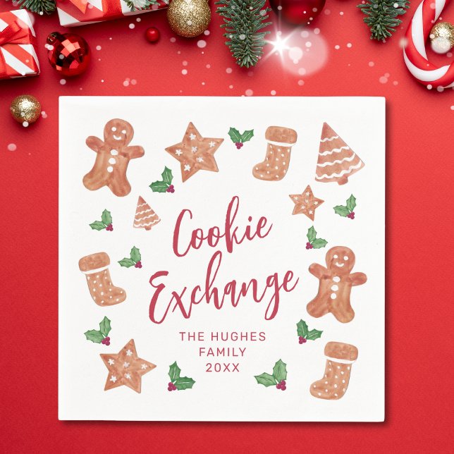 Christmas Cookie Exchange Napkins (Creator Uploaded)