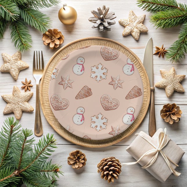 Christmas Cookie Exchange  Paper Plates (Christmas Cookie Paper Plates )
