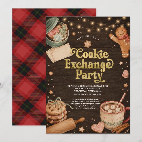 Christmas Cookie Exchange Party Cookie Swap Invitation