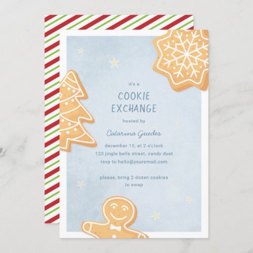 Christmas Cookie Exchange Party Cute Holiday Swap Invitation