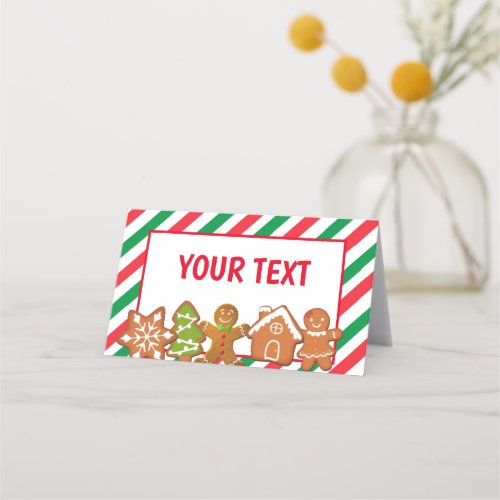 Christmas Cookie Exchange Party Food Tents  Place Card