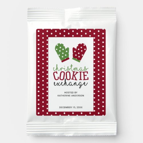 Christmas Cookie Exchange Party Holiday Oven Mitts Hot Chocolate Drink Mix