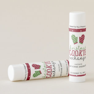 Christmas Cookie Exchange Party Holiday Oven Mitts Lip Balm