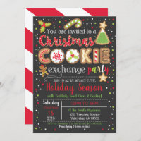 Christmas Cookie Exchange Party Invitation