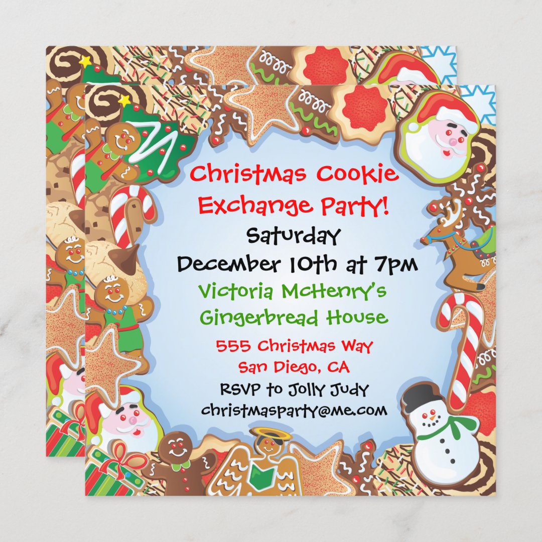 Christmas Cookie Exchange Party Invitation | Zazzle