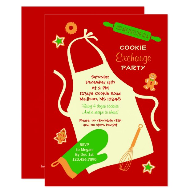 Christmas Cookie Exchange Party Invitation