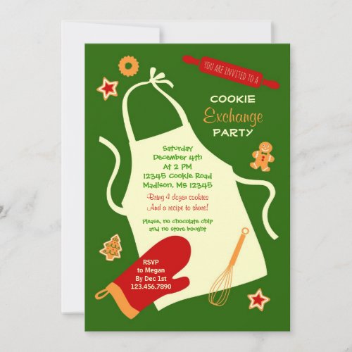 Christmas Cookie Exchange Party Invitation