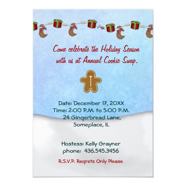 Christmas Cookie Exchange Party  Invitation