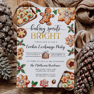 Christmas Cookie Exchange Party Invitation
