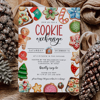 Christmas Cookie Exchange Party Invitation