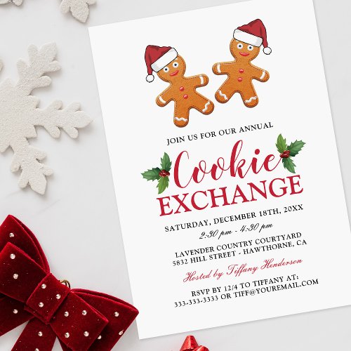 Christmas Cookie Exchange Party Invitation