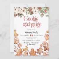 Christmas Cookie exchange party  Invitation