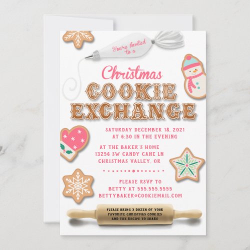 Christmas Cookie Exchange Party Invitation