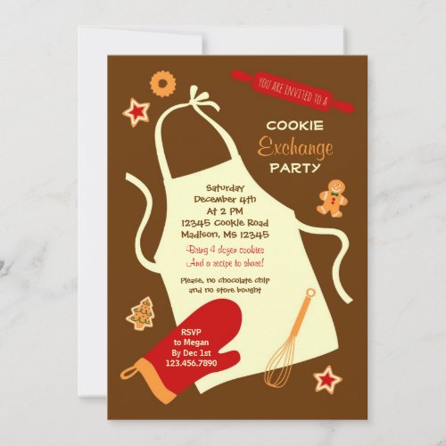 Christmas Cookie Exchange Party Invitation