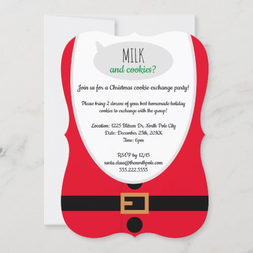 Christmas cookie exchange party invite template