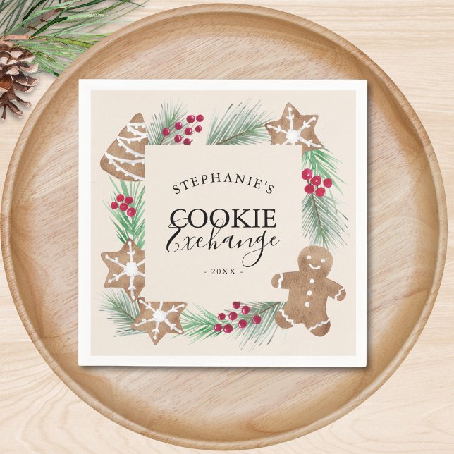 Christmas Cookie Exchange Party Napkins (Creator Uploaded)