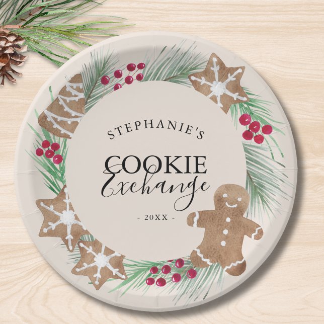 Christmas Cookie Exchange Party  Paper Plates (Creator Uploaded)