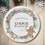 Christmas Cookie Exchange Party  Paper Plates<br><div class="desc">These Cookie Exchange Party paper plates are decorated with watercolor cookies,  festive greenery,  and berries. Easily customizable. Original Watercolor © Michele Davies.</div>