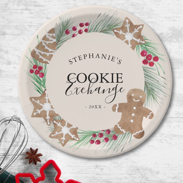 Christmas Cookie Exchange Party  Paper Plates (Creator Uploaded)