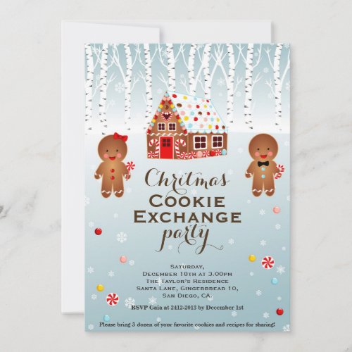 Christmas Cookie Exchange Paty Invitation
