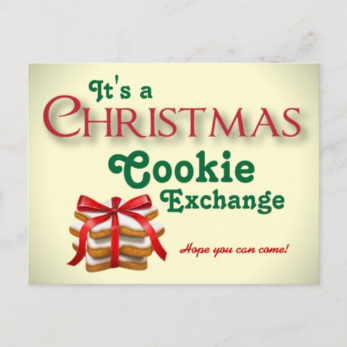 Christmas Cookie Exchange Postcard