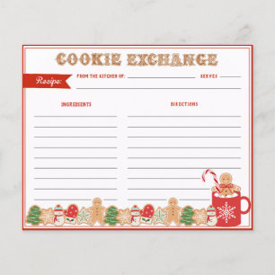 Christmas Cookie Exchange    Recipe Card