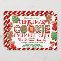 Christmas Cookie Exchange Swap Party Invitation