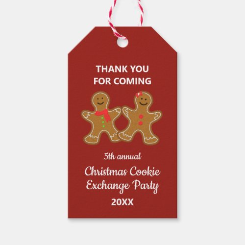 Christmas Cookie Exchange Swap Party Thank You Gift Tags