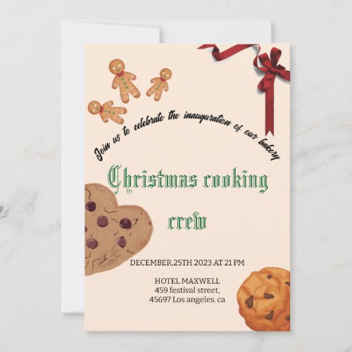 Christmas cookie exchange swap red baking team holiday card