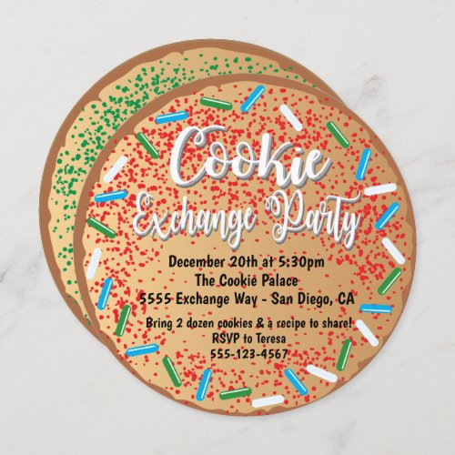 Christmas Cookie Exhange Party Invitations