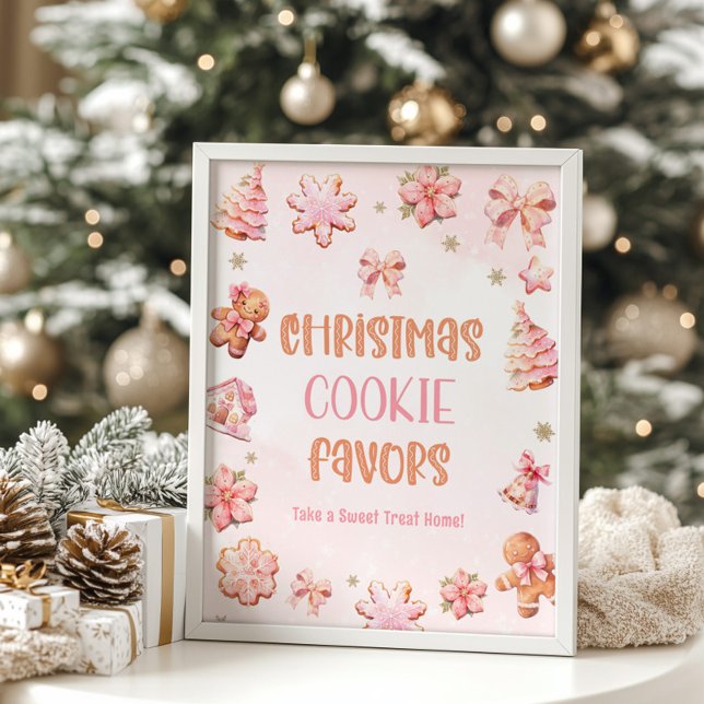 Christmas Cookie Favors Birthday party Poster (Creator Uploaded)