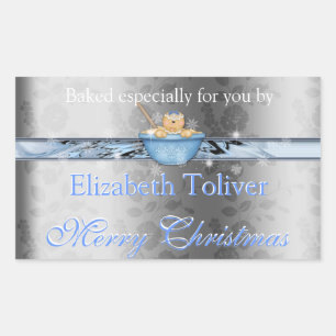 Christmas Cookie, Fudge, Cake, Gift Label Sticker
