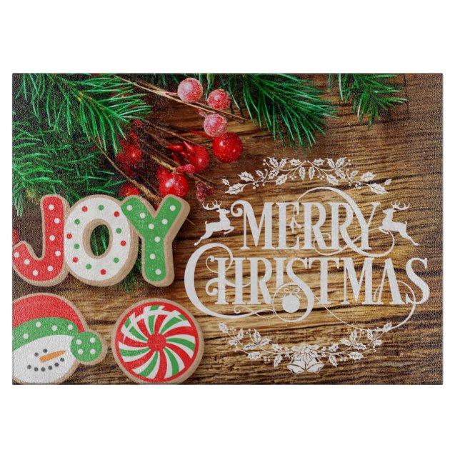Christmas cookie fun Holiday cutting board (Front)