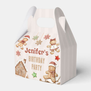  Christmas Cookie Gingerbread Birthday Favor Boxes