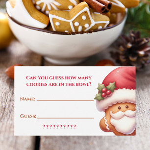 Christmas Cookie Guessing Game Card